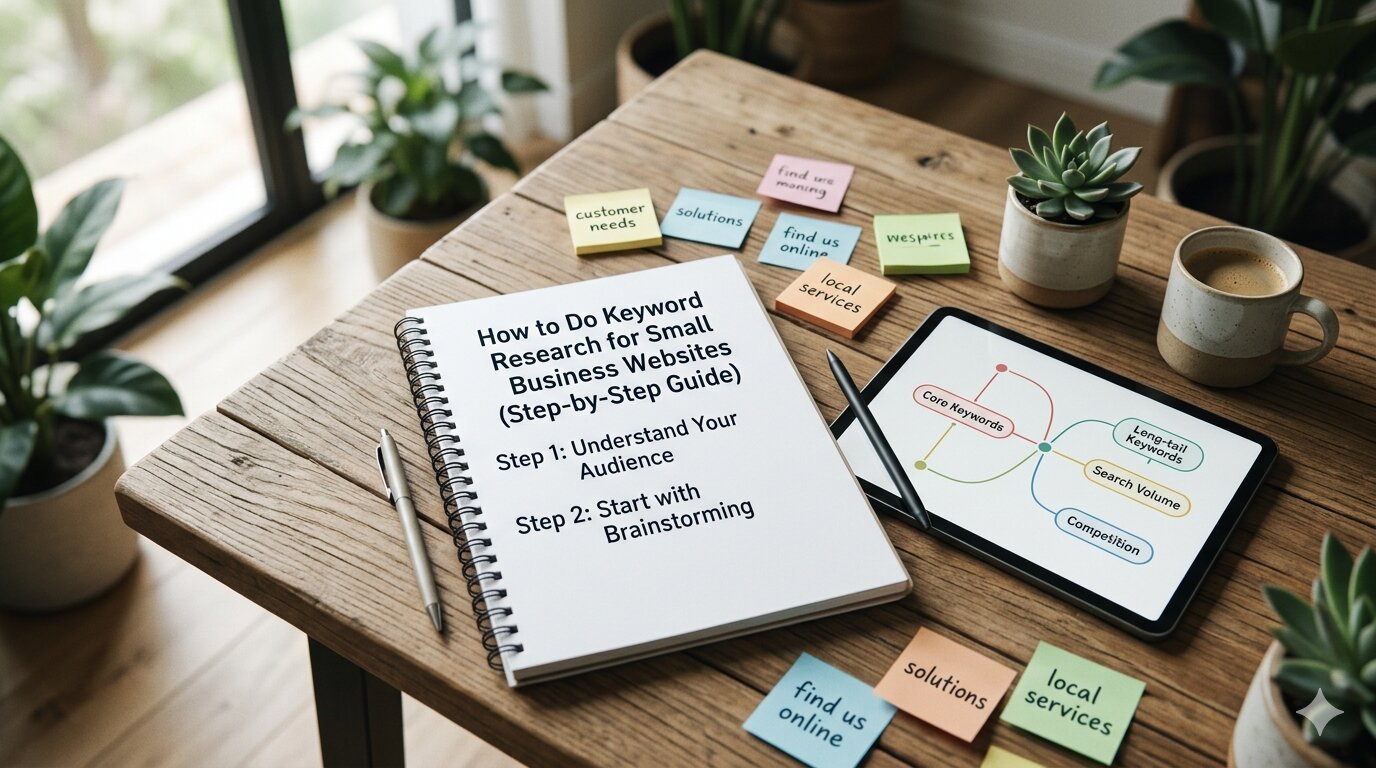 How to Do Keyword Research for Small Business Websites seo by ariane featured image for blog
